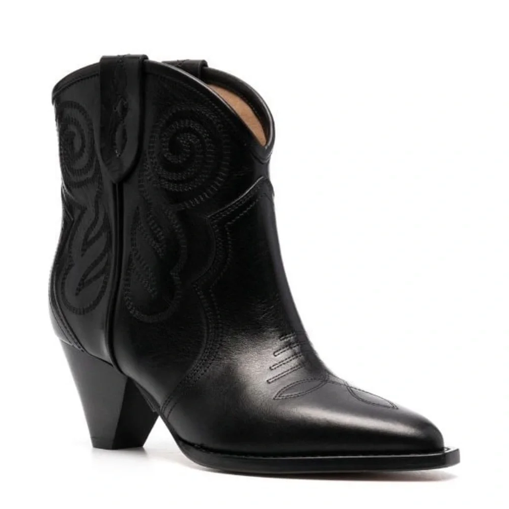 ISABEL MARANT Darizo Mid-Heel Ankle Boots Size 41 - Picture 5 of 16